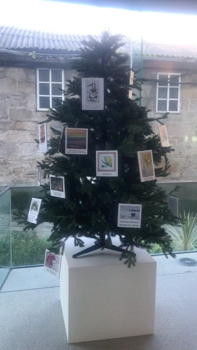 Árbol solidario de la campaña "Cos nenos e nenas de Palestina"