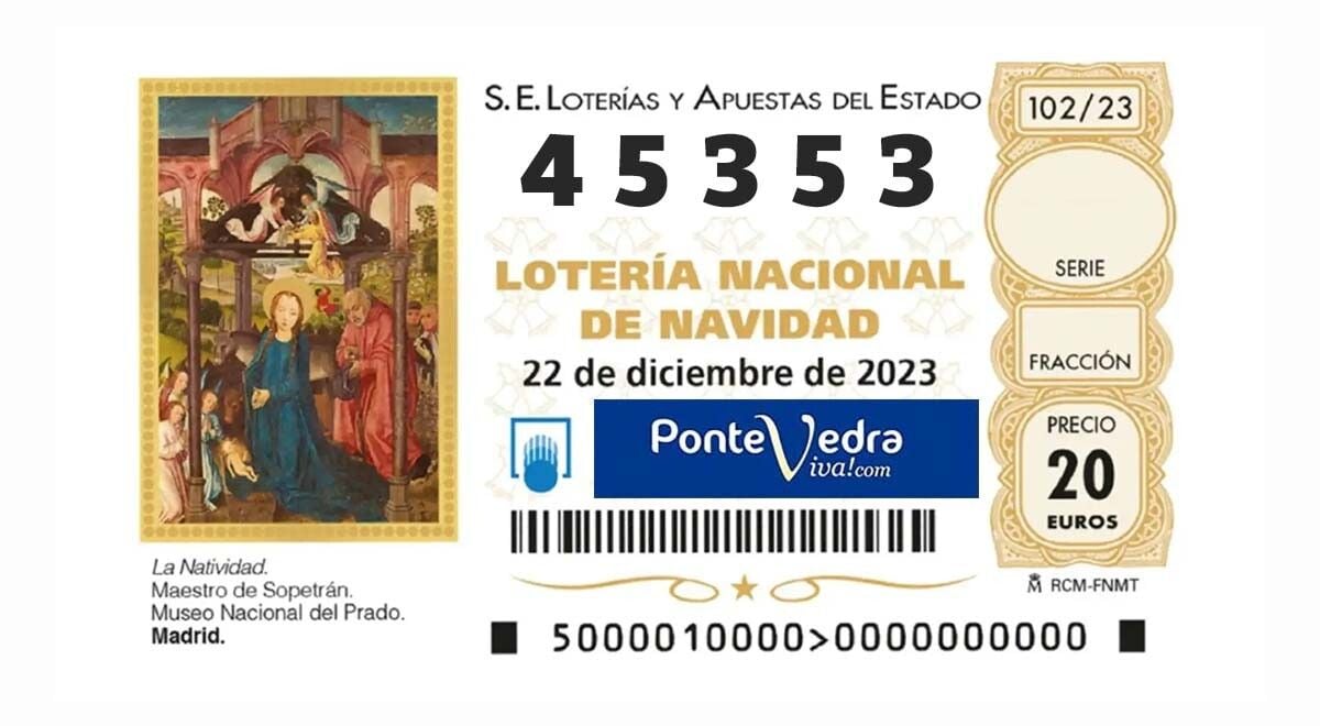 45353, quinto premio no sorteo extraordinario de Nadal