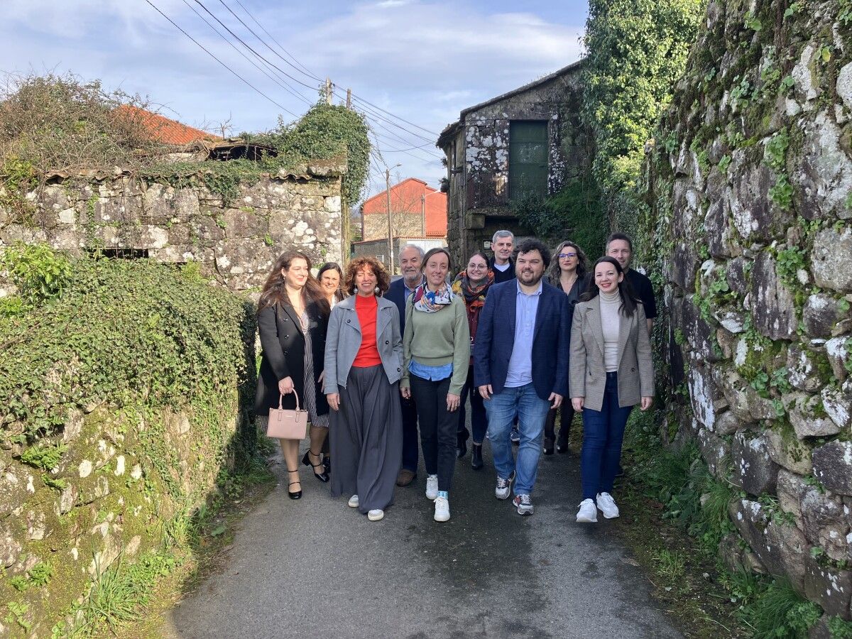 Representantes del PSdeG-PSOE antes del acto celebrado en Santa María de Sacos