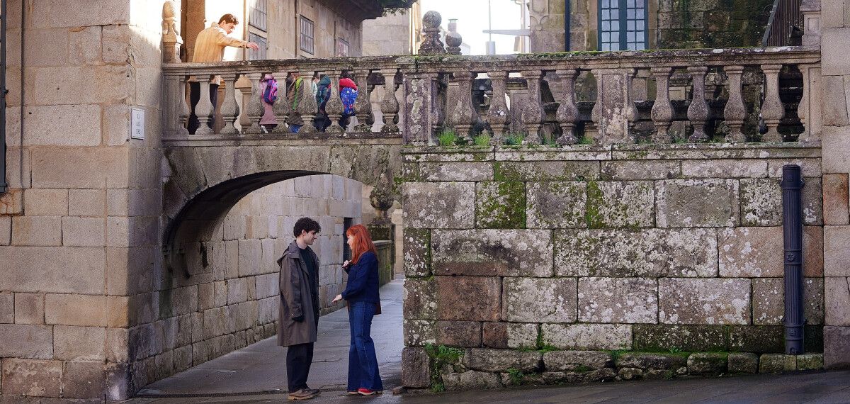 Rodaje en Pontevedra de la serie "El jardinero"