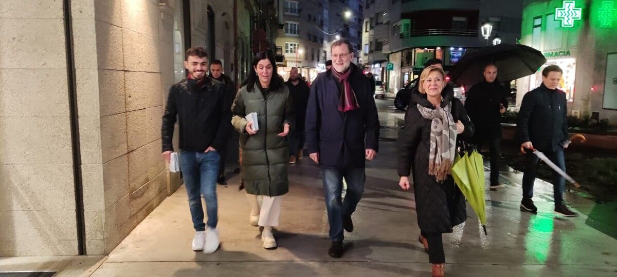 Paseo electoral de Mariano Rajoy en Vilagarcía