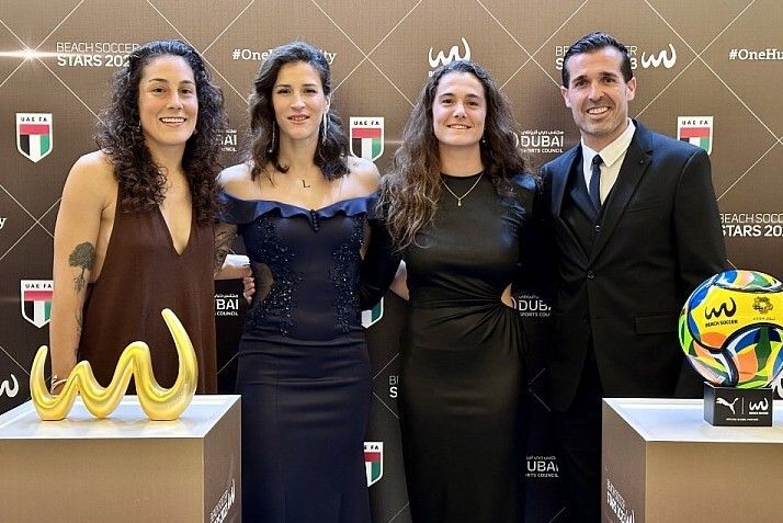 Andrea Mirón, na gala Beachsoccer Stars en Dubai