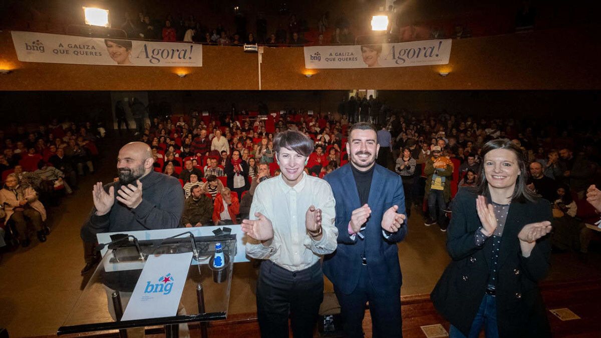 Ana Pontón, nun mitin en Burela