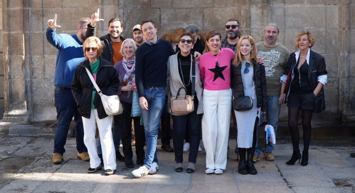 Íñigo Errejón con Marta Lois, en Ourense