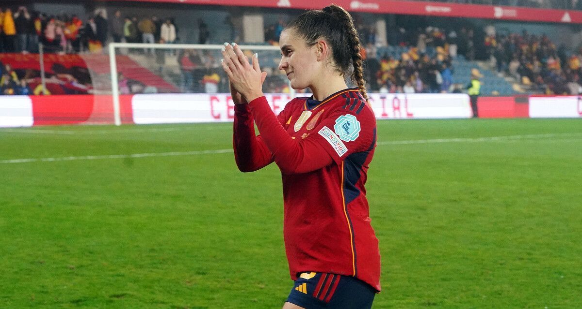 Tere Abelleira en el partido de Liga de Naciones entre España e Italia en Pasarón