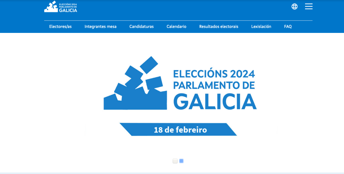 Páxina oficial das eleccións autonomícas do 18F