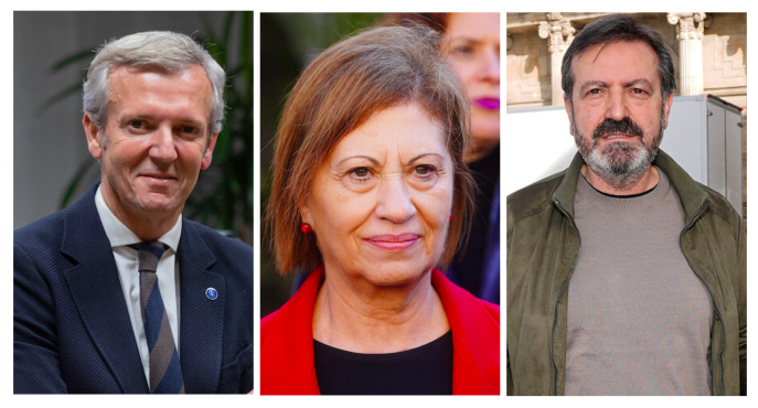 Alfonso Rueda, Elena Espinosa y Luís Bará