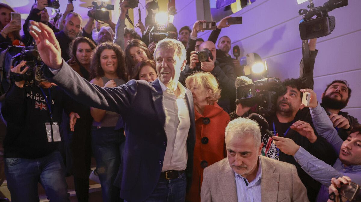 Alfonso Rueda celebra la victoria en las elecciones gallegas