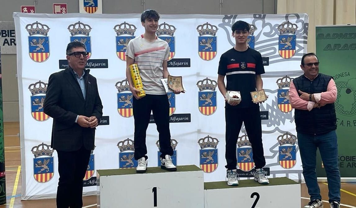 Raúl Bergua, en el podio del Máster Nacional Sub-17 de Alfajarín