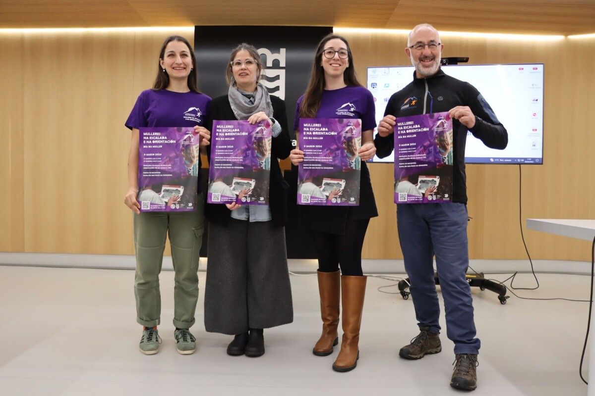 Presentación de una jornada de promoción de la escalada y orientación deportiva para mujeres con motivo del 8-M