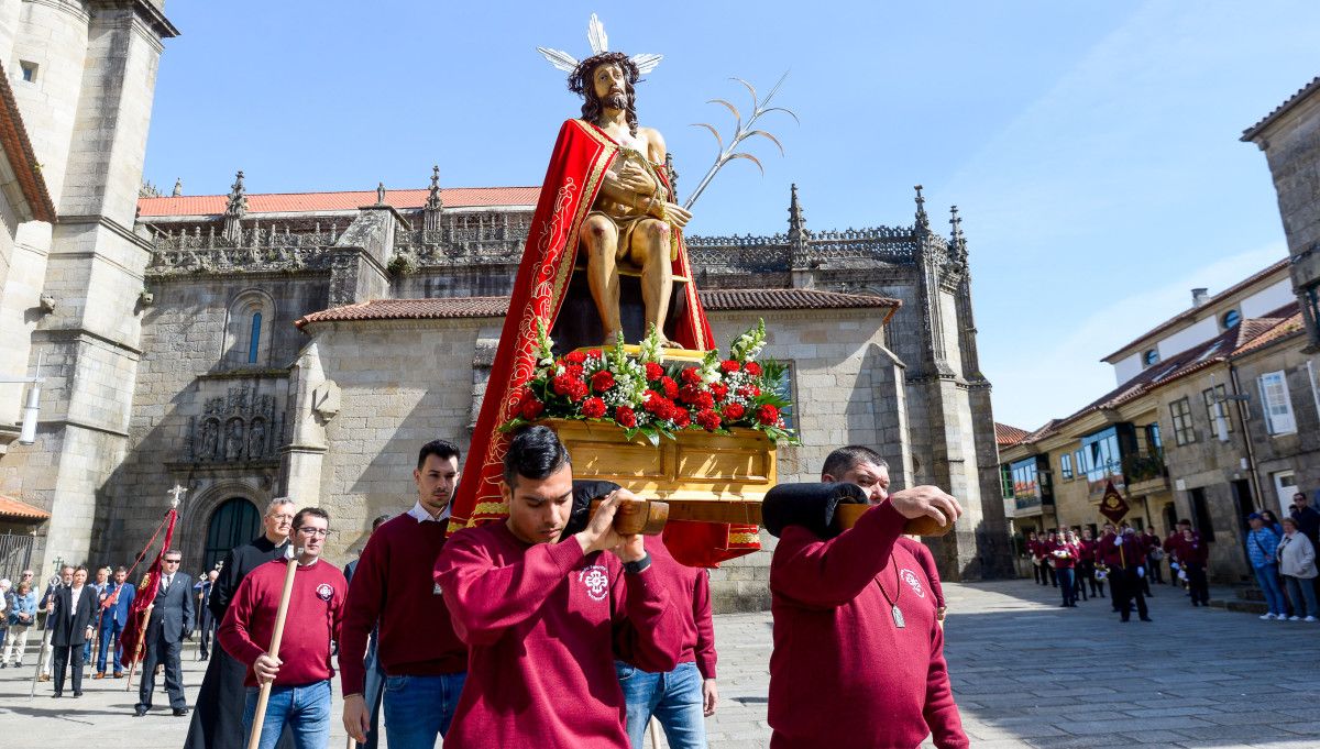 Traslado da imaxe do Ecce Homo entre Santa María e O Burgo na Semana Santa 2023