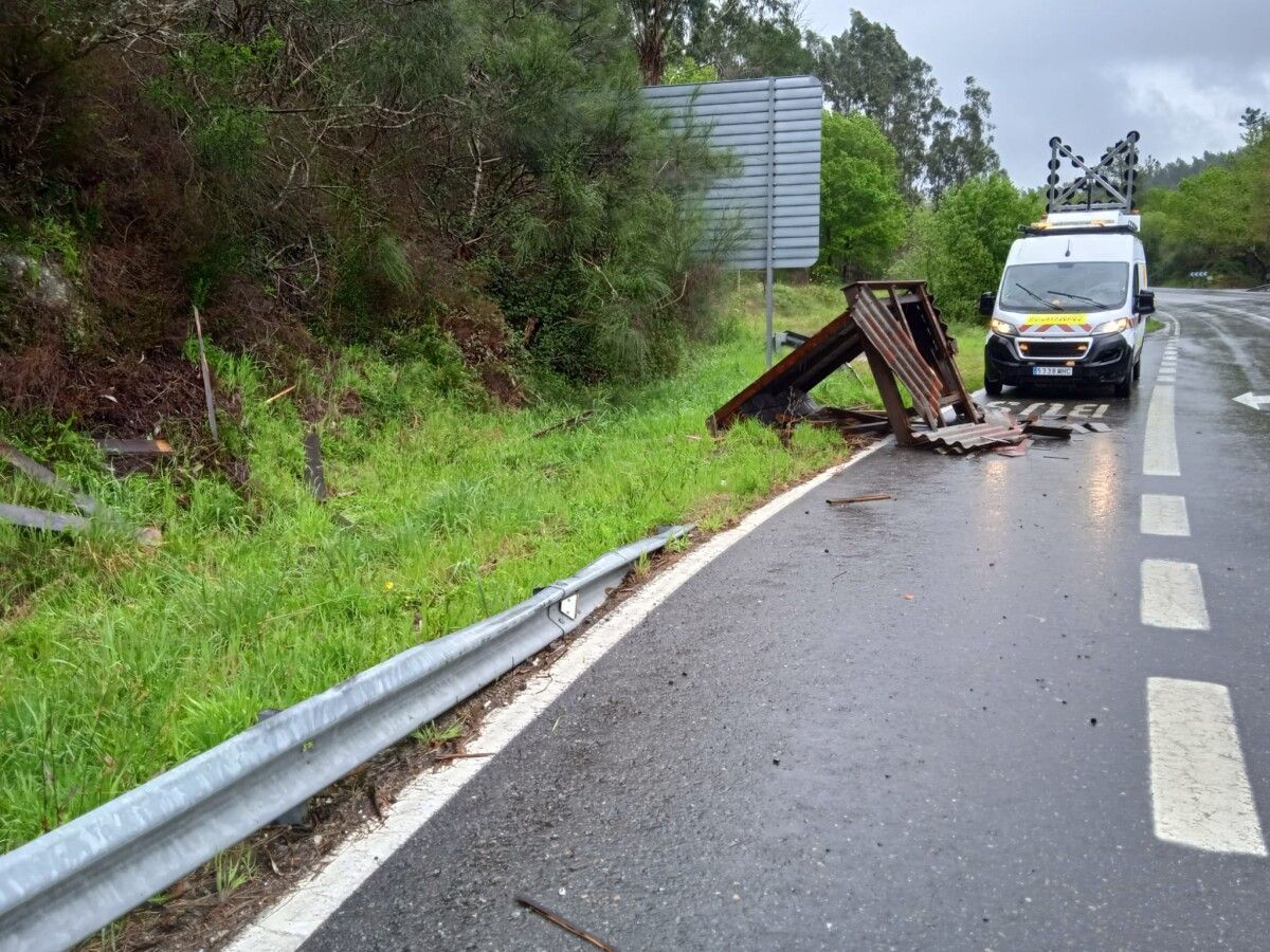 Carretera N-541 donde se producía un nuevo accidente