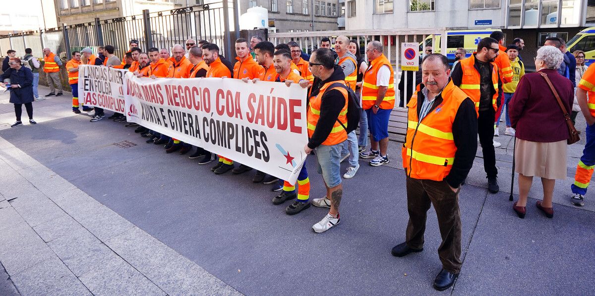 Protesta de trabajadores de Ambulancias Civera