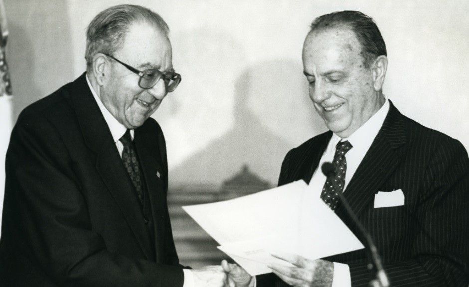 Filgueira Valverde con Manuel Fraga