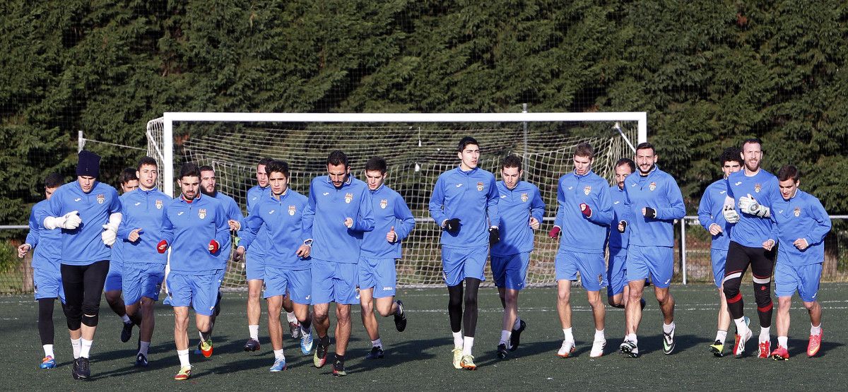 Entrenamiento del Pontevedra en A Xunqueira