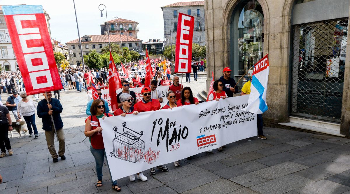 Manifestación del 1º de mayo de CCOO para pedir creación de empleo digno en la comarca