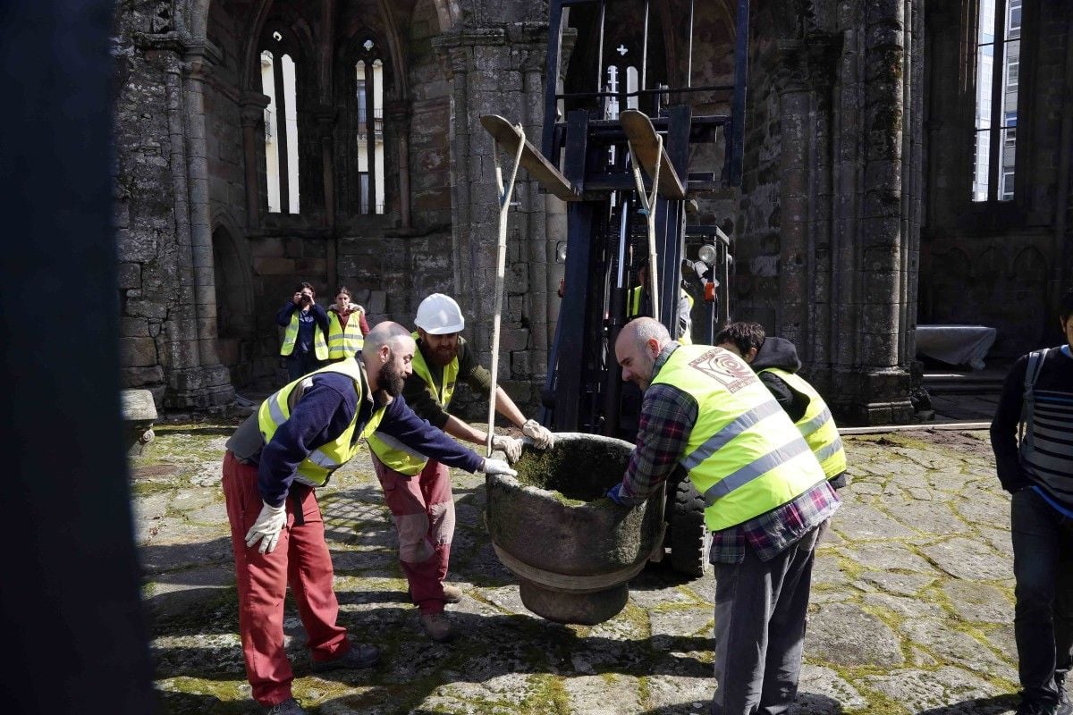 Trabajos en las ruinas de Santo Domingo