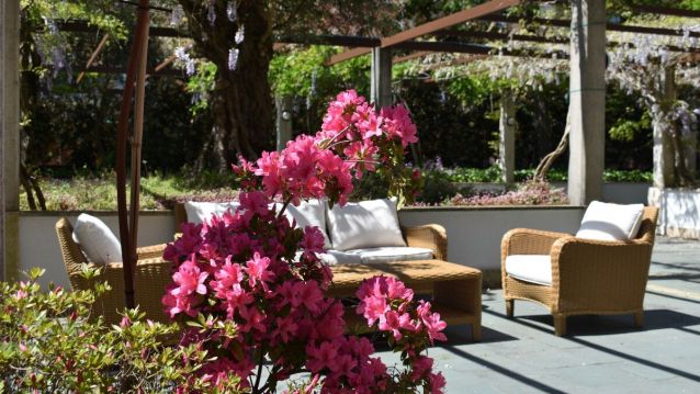 Terraza ao aire libre en Ballesol Pontevedra