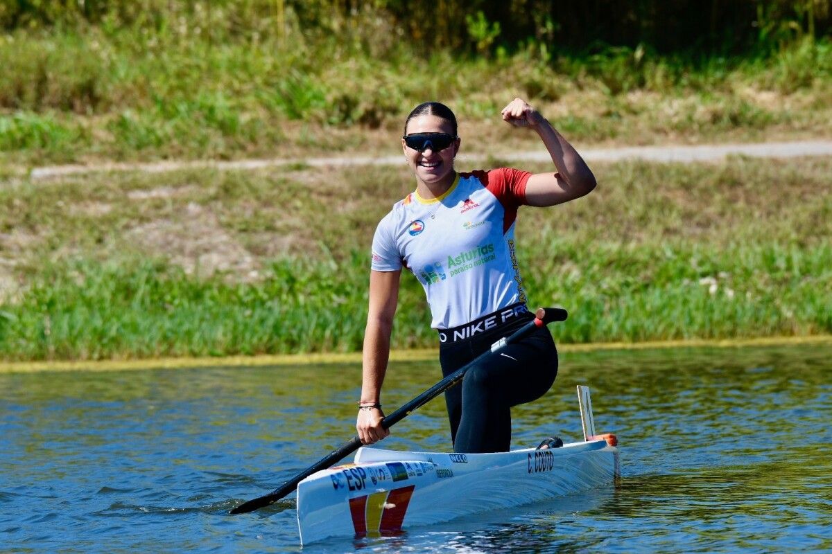 Claudia Couto, en el Campeonato de Europa Sub-23 de Piragüismo en Portugal