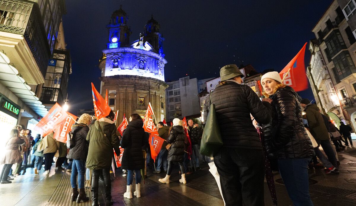 Huelga del personal de la limpieza de edificios y locales en Pontevedra