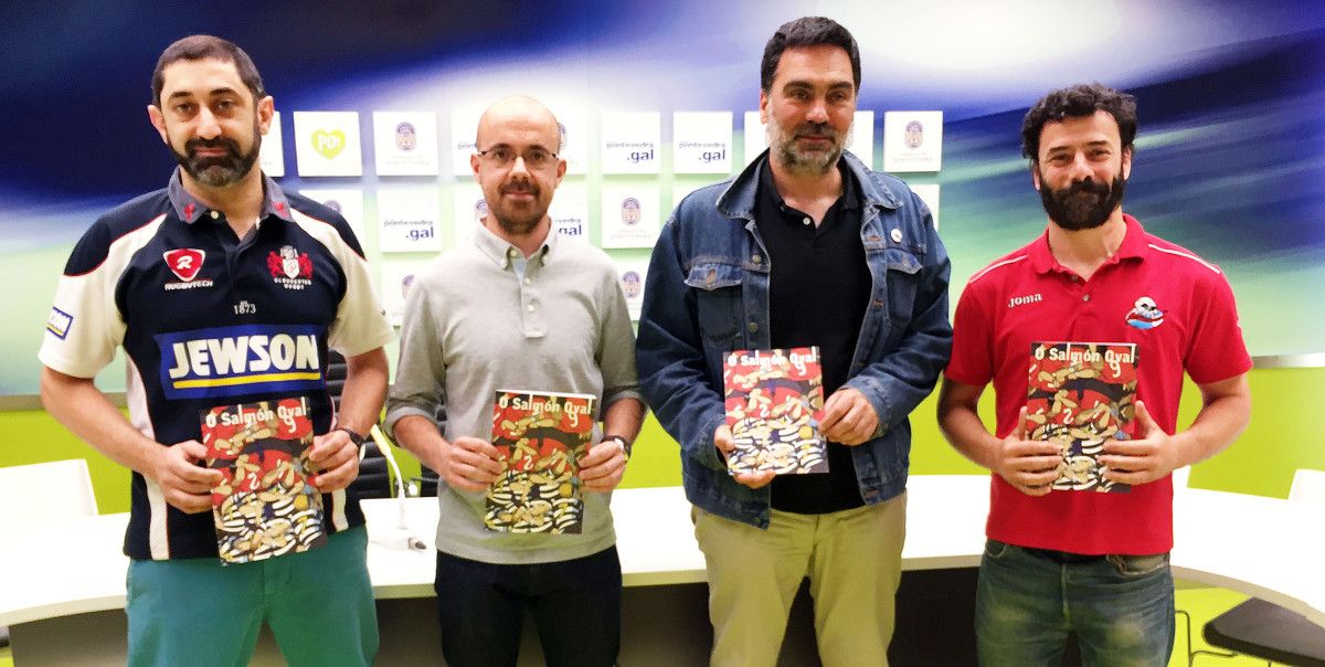 Presentación de la revista sobre rubgy "O salmón oval"