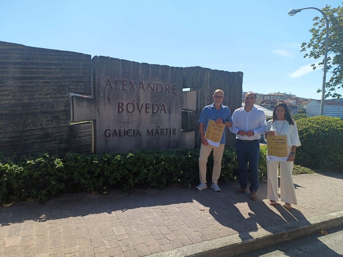 Vicente García Bóveda, Ángel Moldes e Natalia Sabarís presentaron os actos do Día de Galiza Mártir