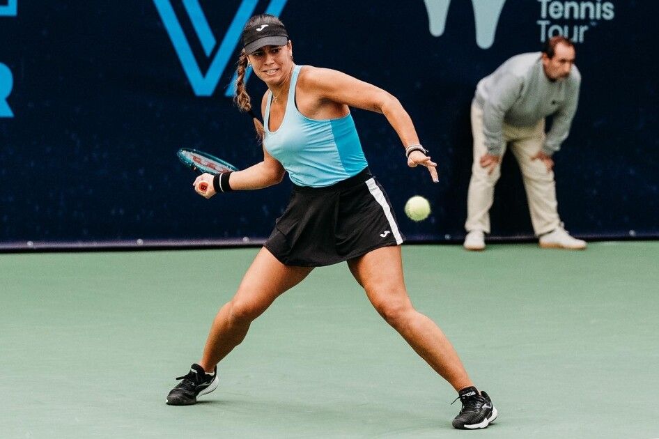 Jéssica Bouzas, durante un torneo en Oporto - Federação Portuguesa de Ténis