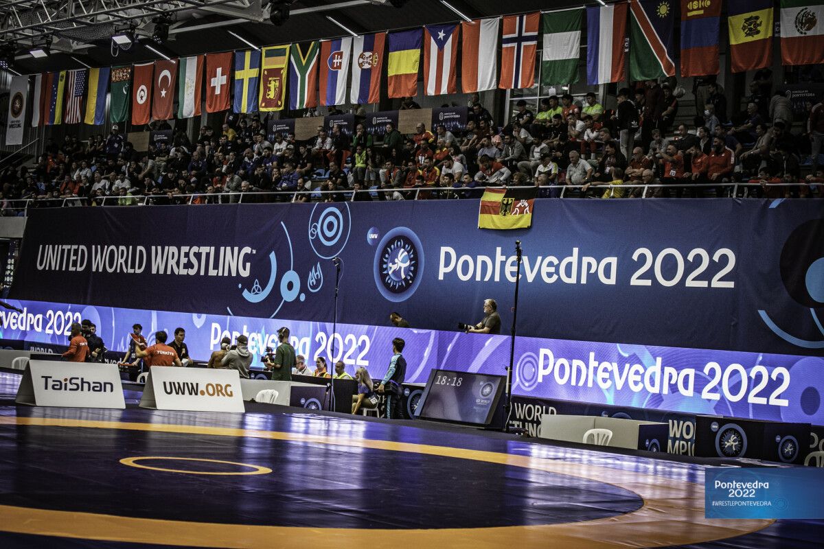 Público en el campeonato del Mundo de Luchas Olímpicas U23 en Pontevedra, en el año 2022