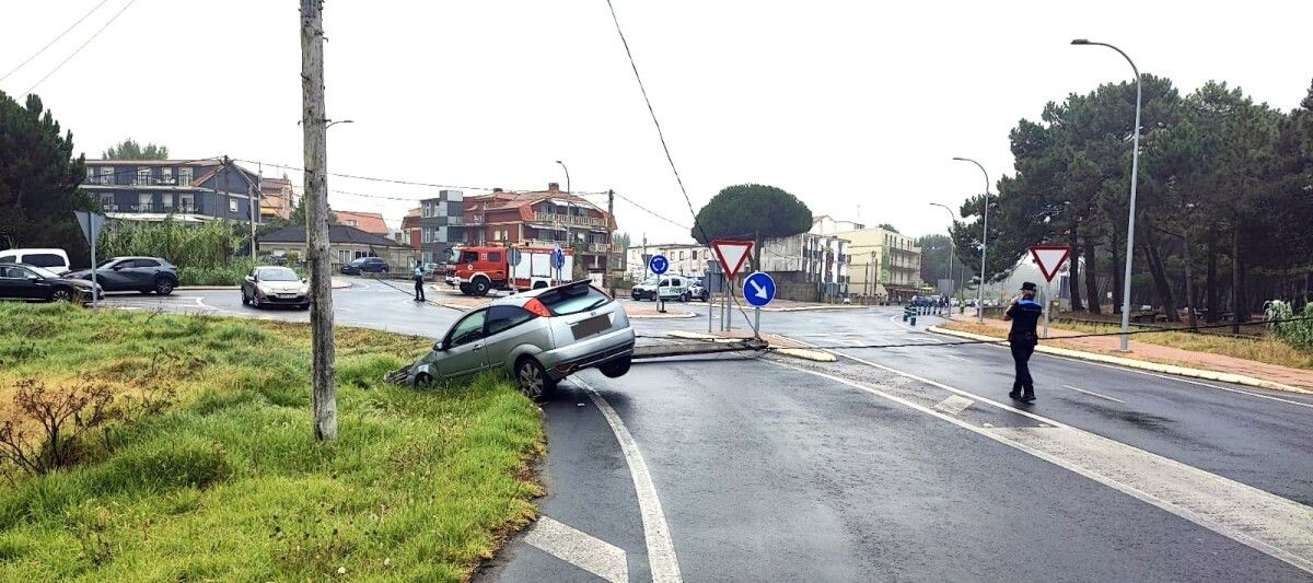 Lugar donde se registraba el accidente a la altura de Montalvo