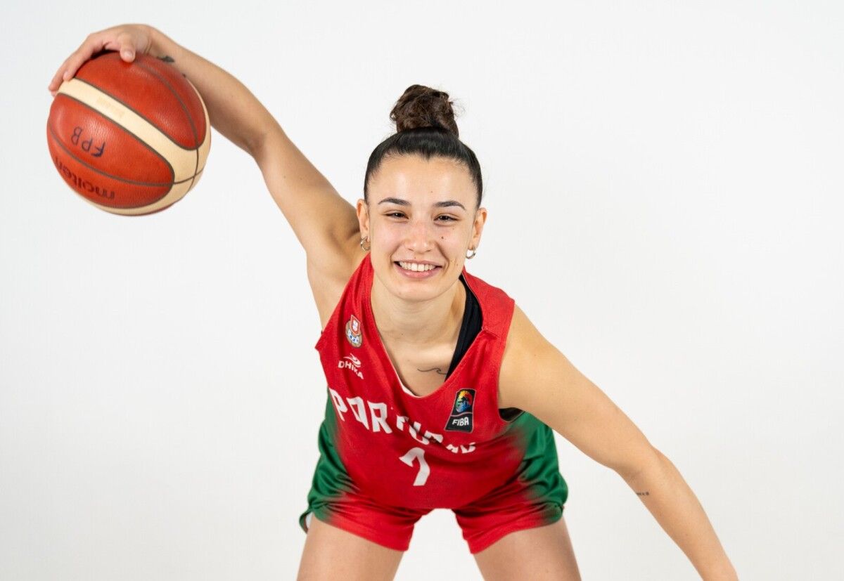 Raquel Laneiro, en una sesión de fotos oficial de la Selección Portuguesa