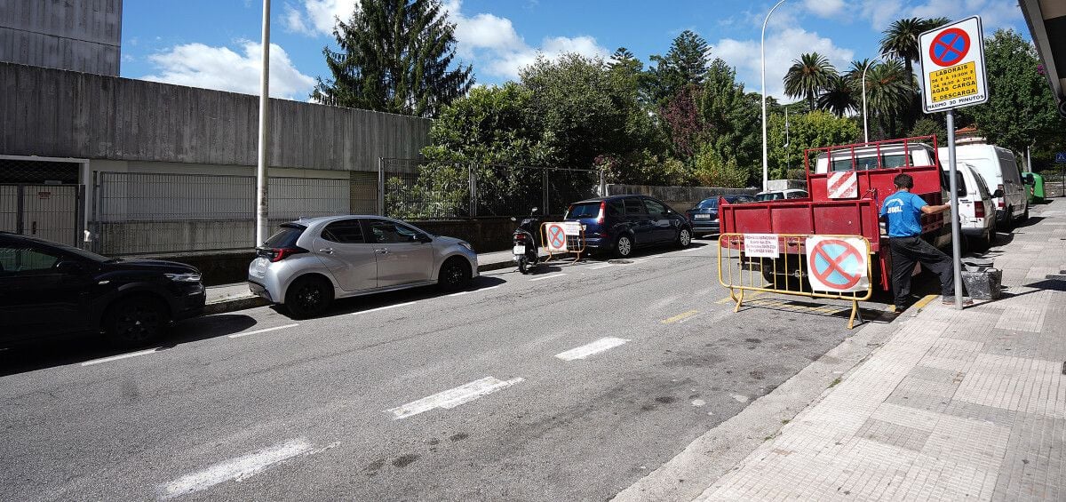 Zona de estacionamiento de la calle Palamios