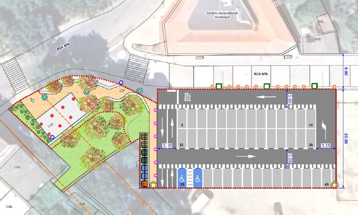 Proyecto de nuevo estacionamiento en Moraña