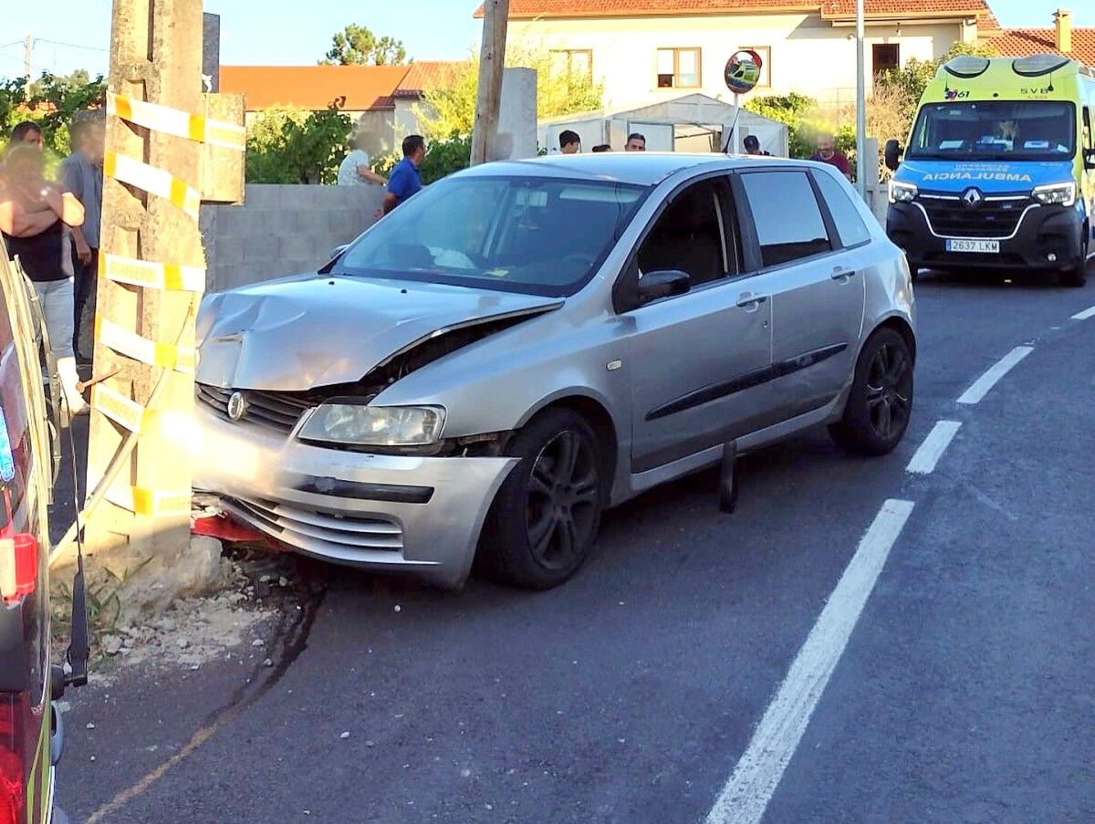 Estado en que quedó el turismo al salirse de la vía