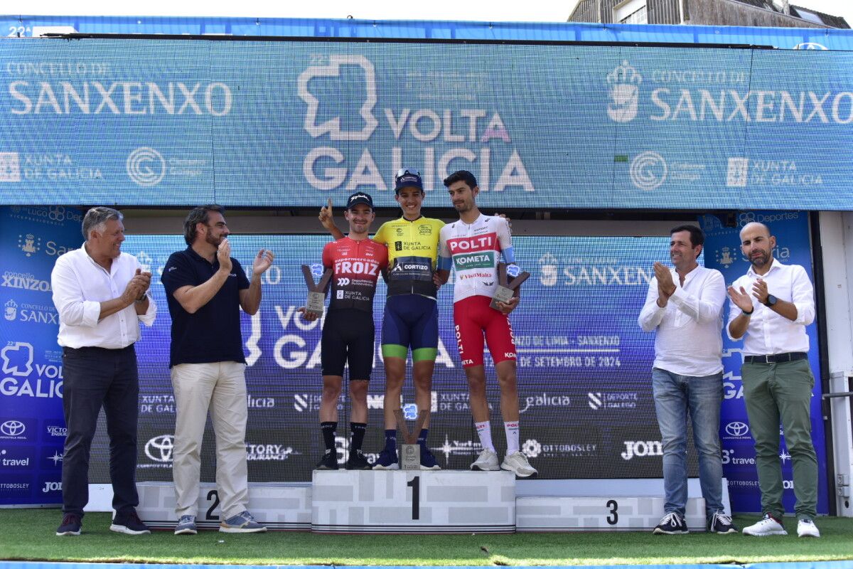 Podio final de la Volta Ciclista a Galicia 2024