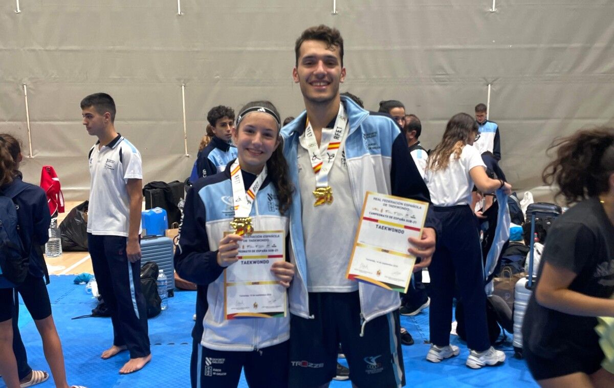 Sergio Troitiño, tras ganar la medalla de oro en el Campeonato de España Sub-21 de Taekwondo