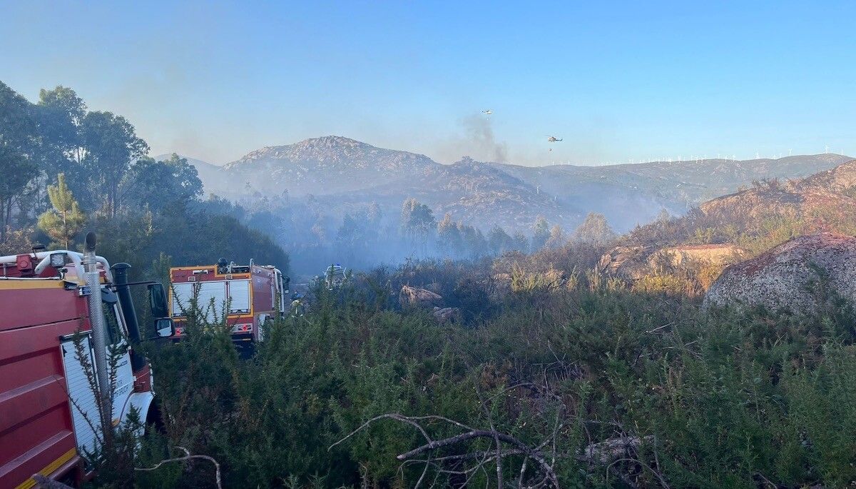 Incendio forestal en Aguasantas