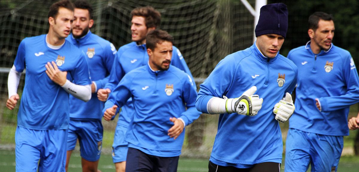 Entrenamiento del Pontevedra en A Xunqueira