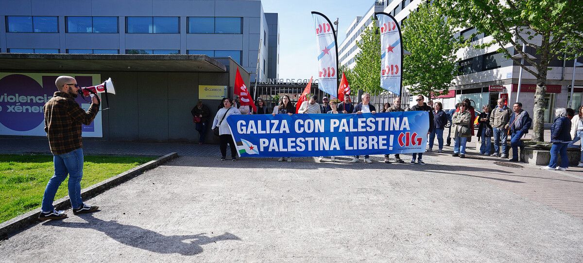 Concentración de la CIG para reclamar el cese de los ataques de Israel a Palestina