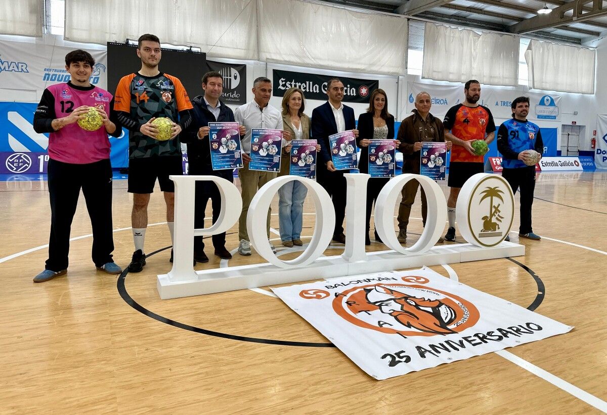 Presentación de la fase de ascenso a Primera Nacional de balonmano que se jugará en Poio