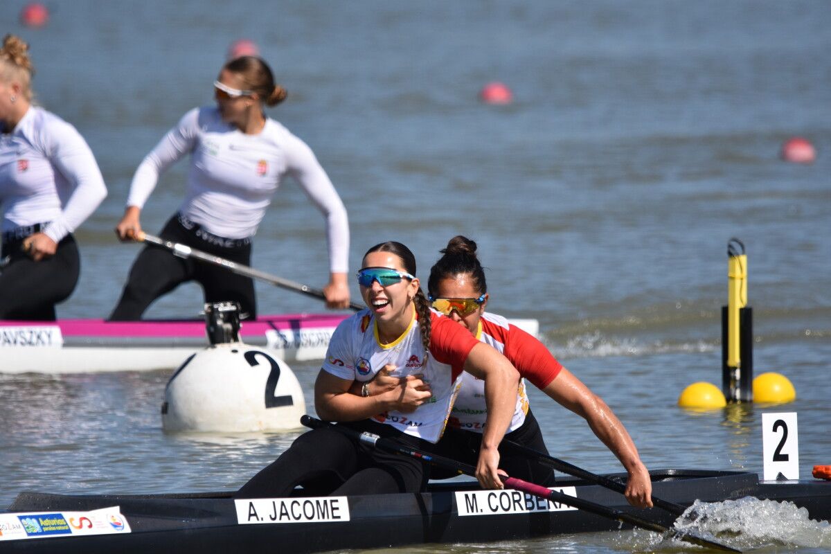 Antía Jácome e María Corbera, na Copa do Mundo de Sprint Olímpico