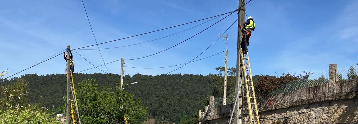 Instalación de la fibra óptica en Sanxenxo