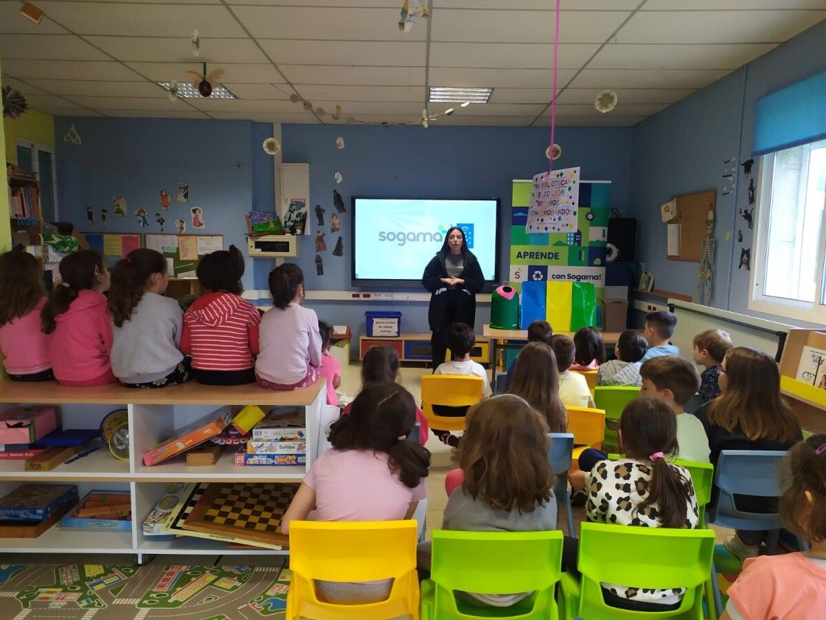 Actividad formativa de Sogama en el CEIP Feliciano Barrera en Ponteareas