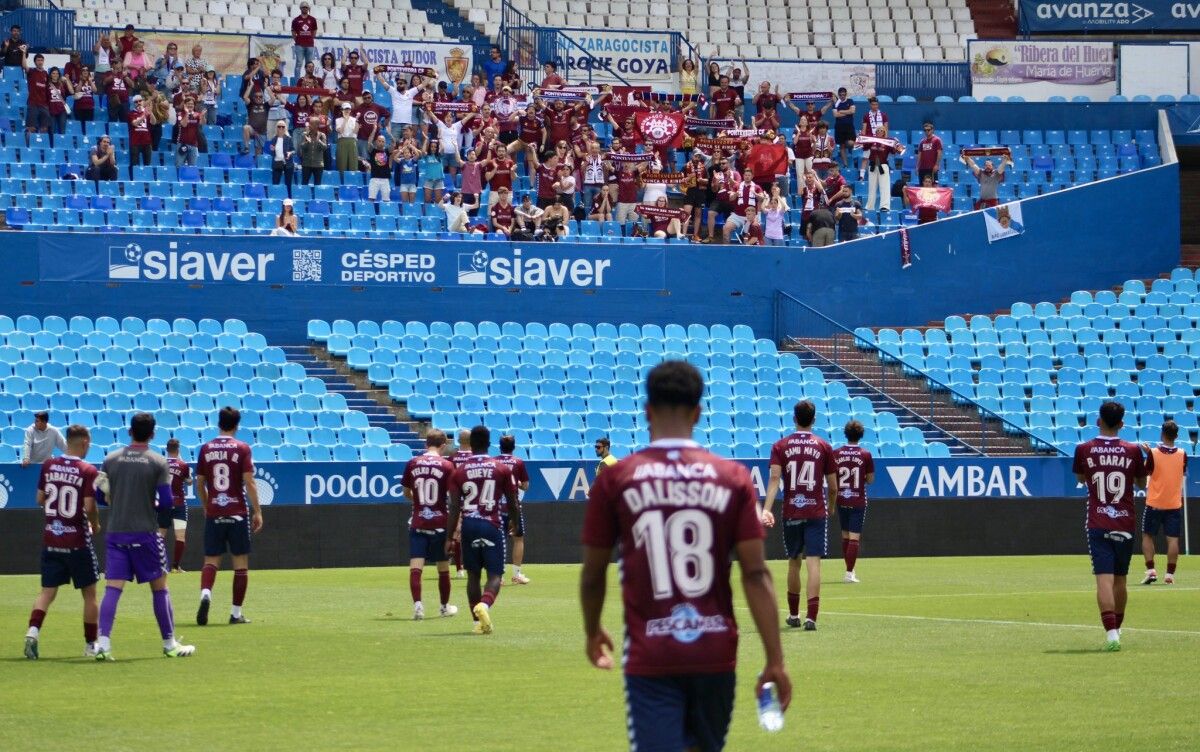 Afección do Pontevedra no estadio de La Romareda