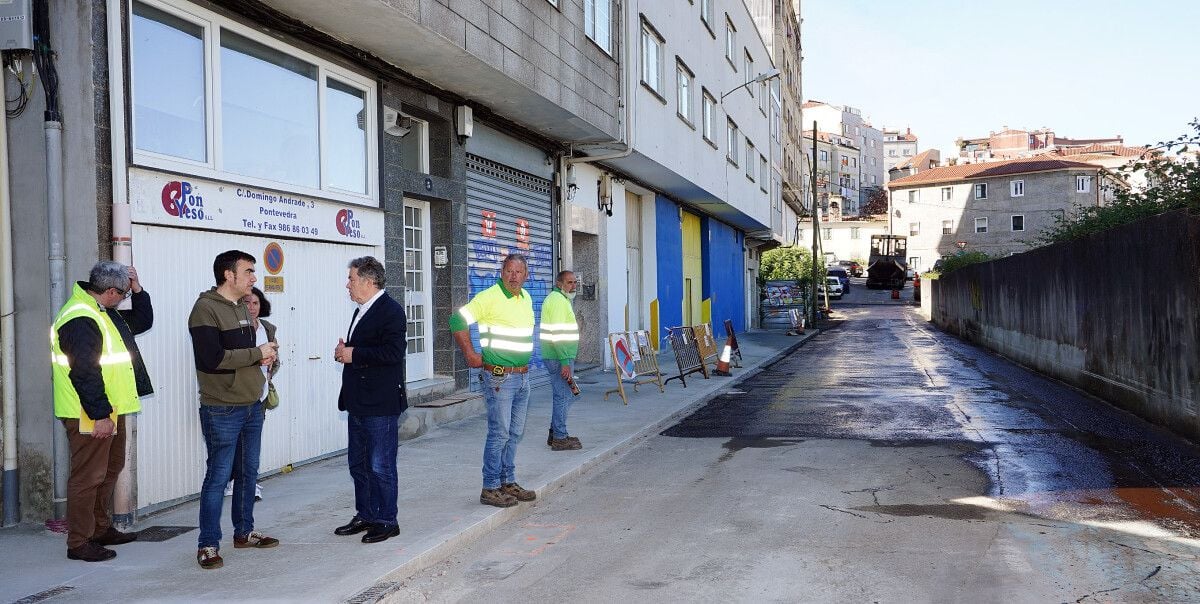 Obras de reforma de la calle Domingo de Andrade