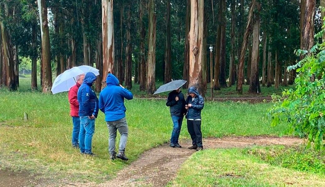 Una delegación de Eurovision visita la Illa das Esculturas para planificar la cobertura del Campeonato de Europa de Ciclocross