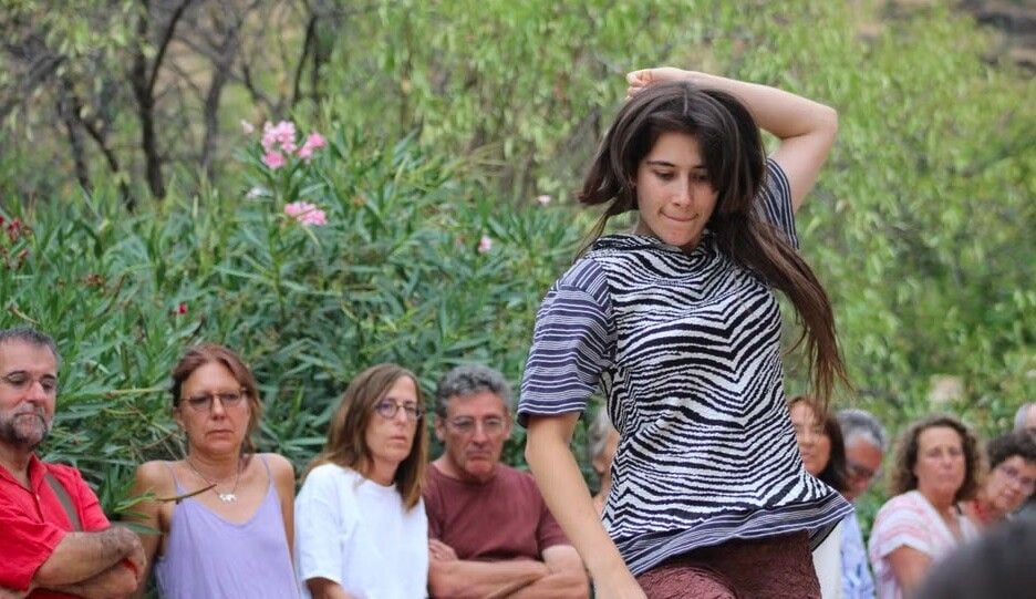 Noela Covelo, en una perfomance anterior a su estancia en Pontevedra