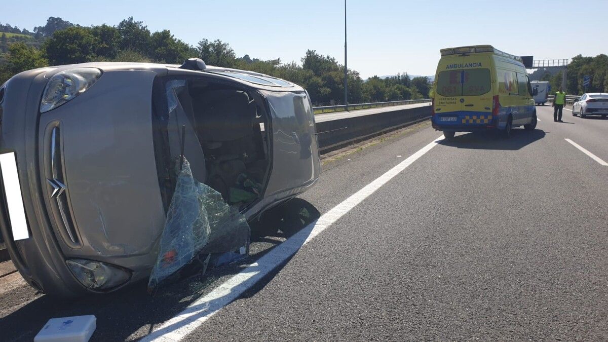 Accidente en la Autovía do Salnés, en Meis