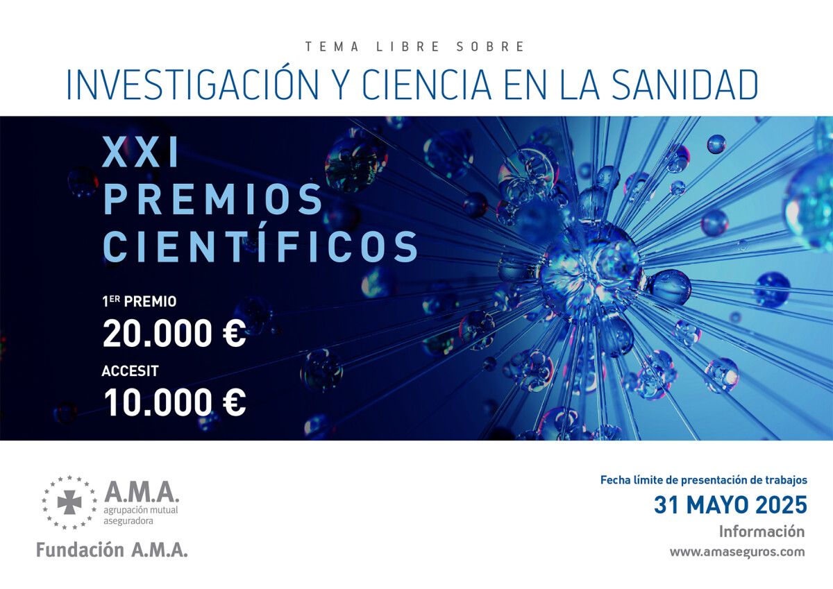 La Fundación A.M.A. convoca sus XXI Premios Científicos, bajo el lema "Investigación y Ciencia en la Sanidad"