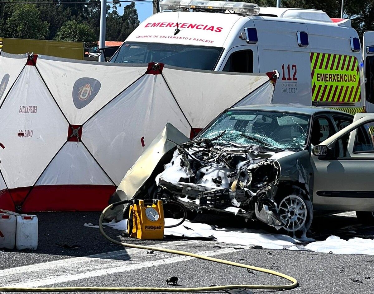 Accidente na PO-550 en Castrelo, Cambados