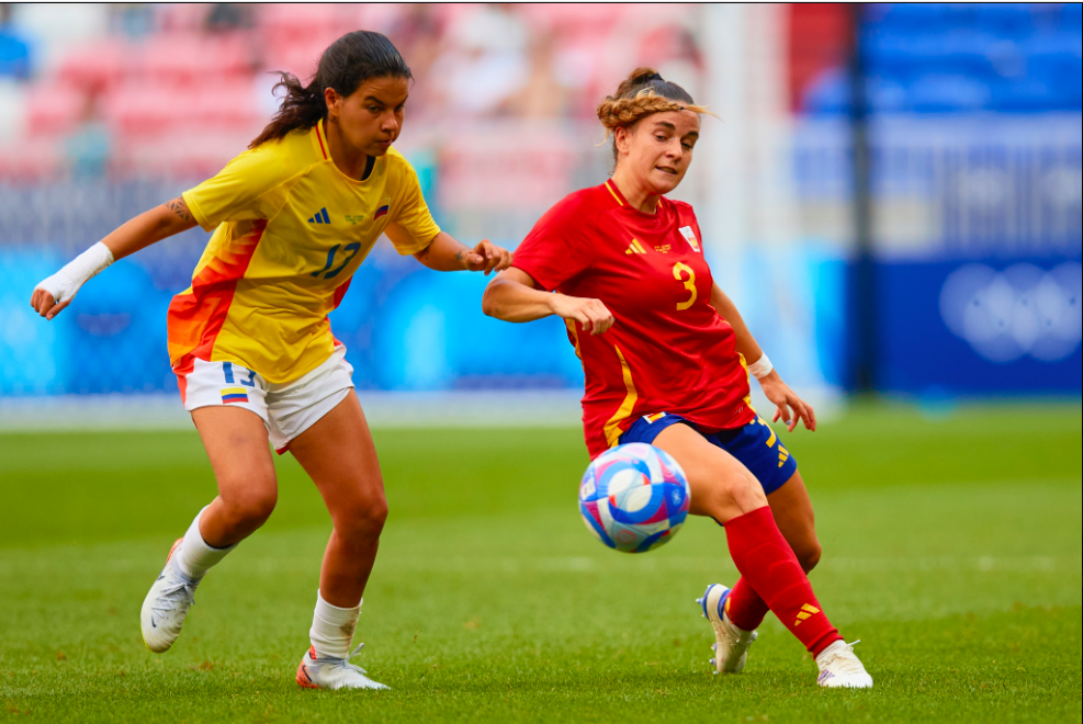 Tere Abelleira, no partido de cuartos de final dos Xogos Olímpicos ante Colombia